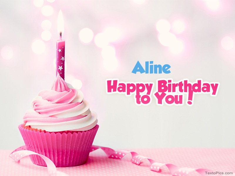 images with names Aline - Happy Birthday images