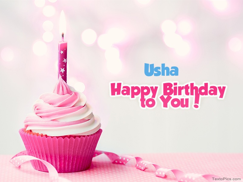 images with names Usha - Happy Birthday images