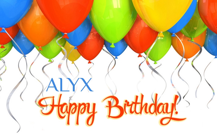 images with names Birthday greetings ALYX