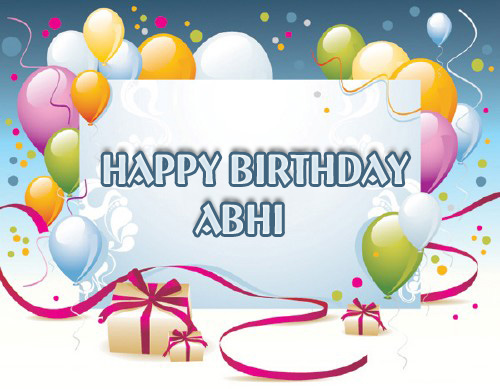images with names Happy Birthday Abhi image