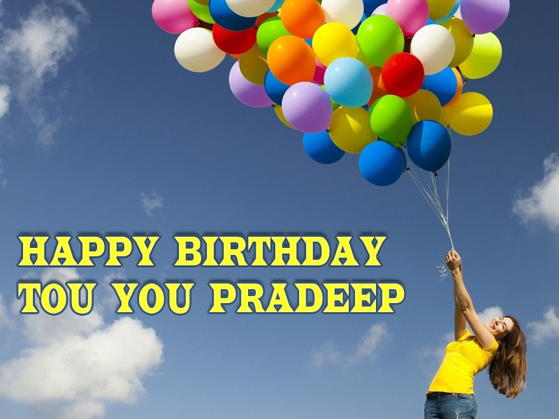images with names Happy Birthday to you Pradeep image