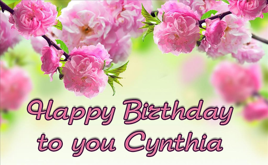 images with names Happy Birthday Cynthia