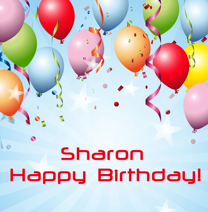 images with names Sharon, Happy Birthday!