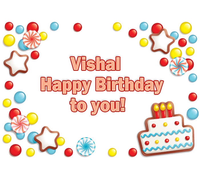 images with names Vishal Happy Birthday to you!