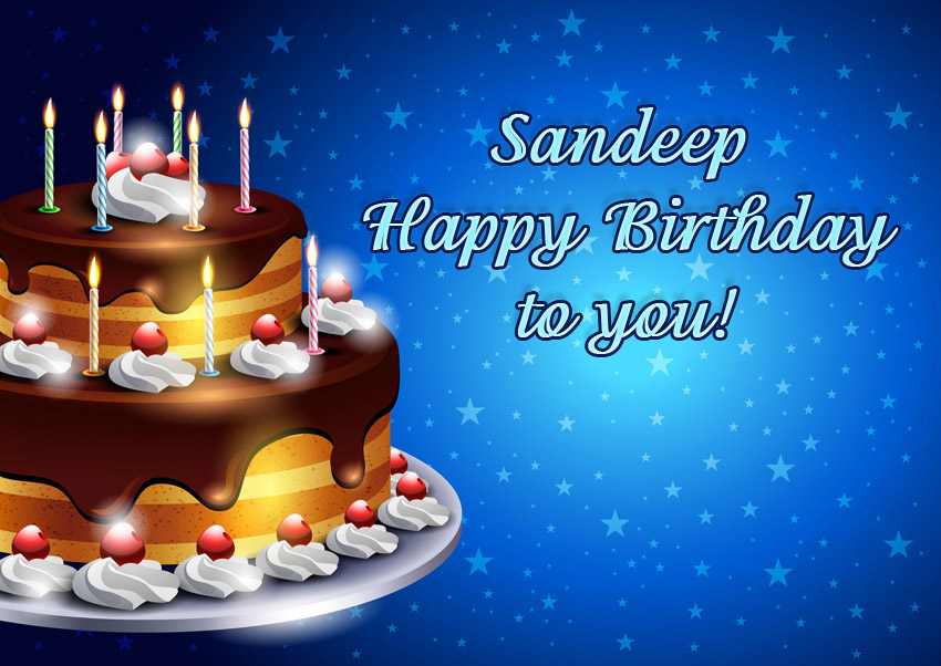 images with names Sandeep Happy Birthday to you!
