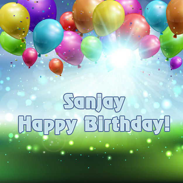 images with names Sanjay Happy Birthday to you!