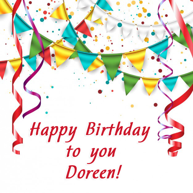 images with names Doreen Happy Birthday to you!