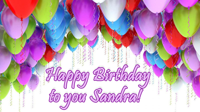 images with names Happy Birthday to you Sandra!