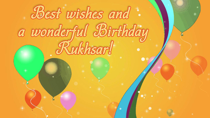 images with names Best wishes anda wonderful Birthday Rukhsar!