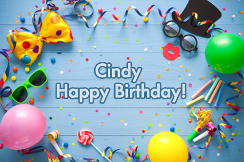 images with names CINDY Happy Birthday!