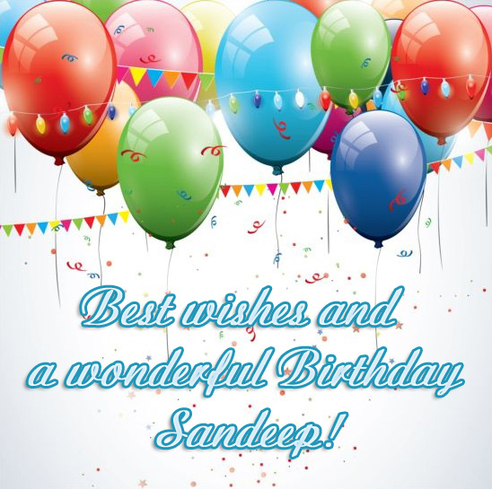 images with names Sandeep - best wishes a Happy Birthday!