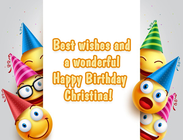 images with names Christina wonderful Happy Birthday!
