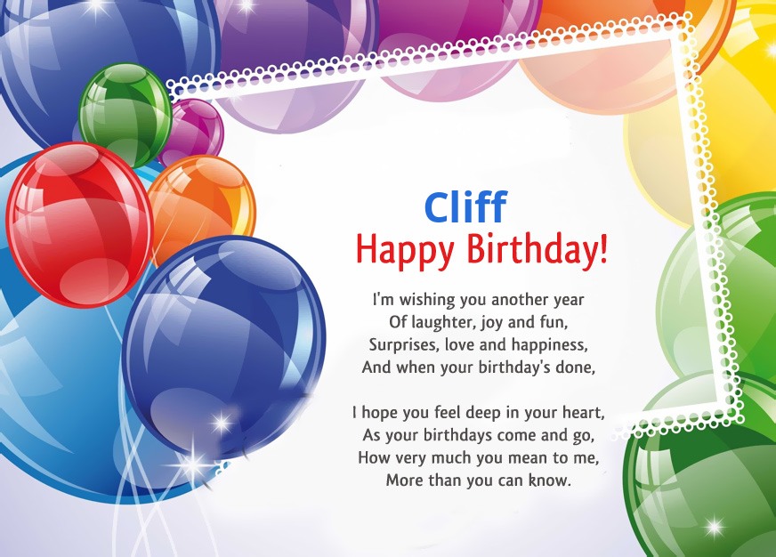 images with names Cliff, I'm wishing you another year!