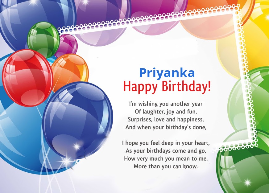 images with names Priyanka, I'm wishing you another year!
