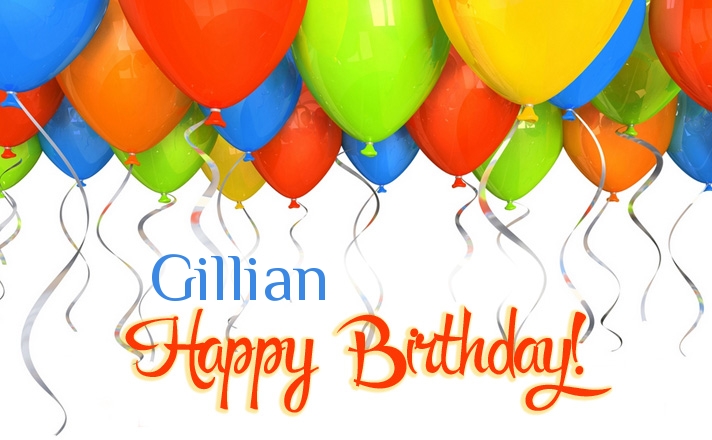 images with names Birthday greetings Gillian