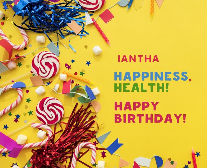 images with names Happy birthday Iantha!
