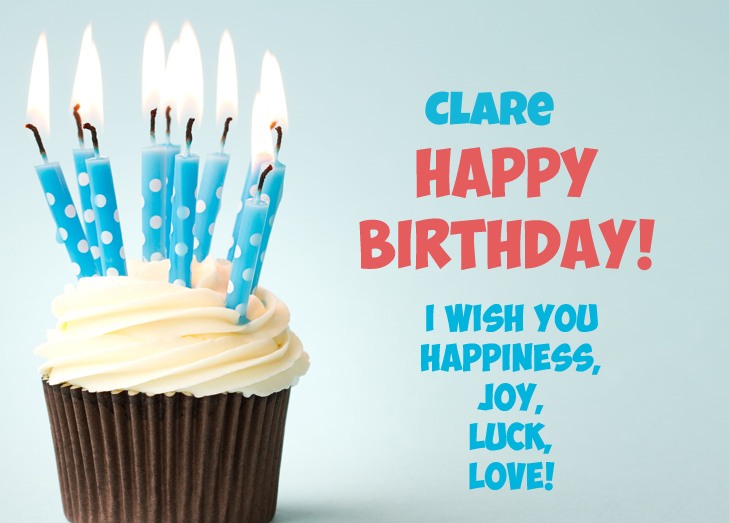 images with names Happy birthday Clare pics