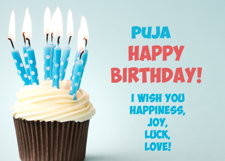 images with names Happy birthday Puja pics