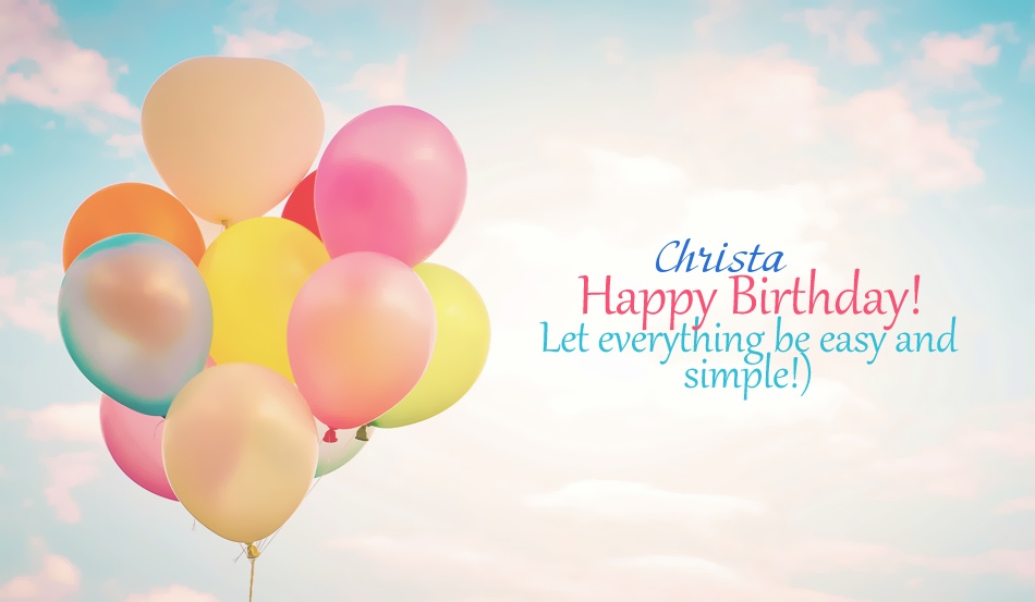 images with names Happy Birthday Christa images