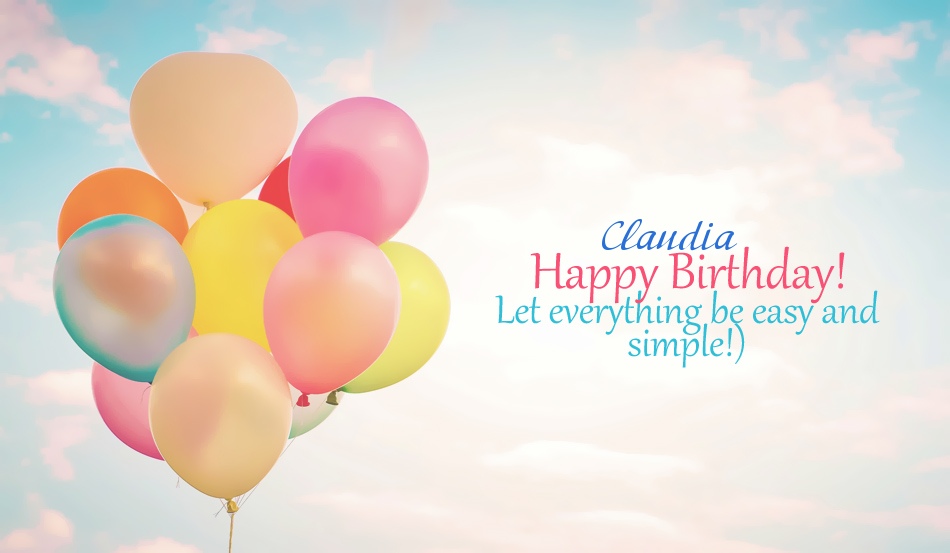 images with names Happy Birthday Claudia images