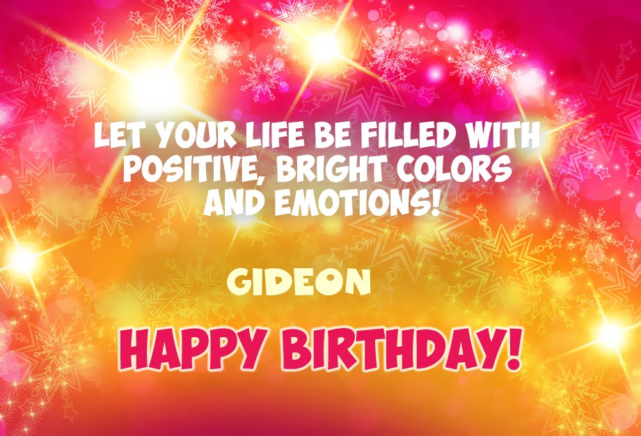 images with names Happy Birthday Gideon images