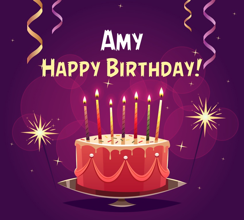 images with names Happy Birthday Amy pictures