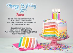 30+ Happy Birthday Zara
 Images Wishes, Cakes, Cards