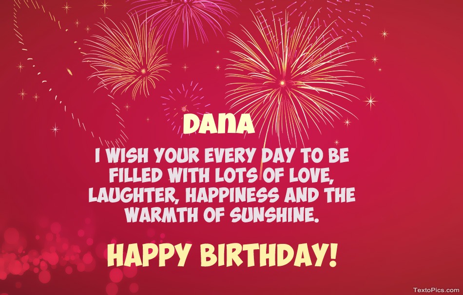 images with names Cool congratulations for Happy Birthday of Dana
