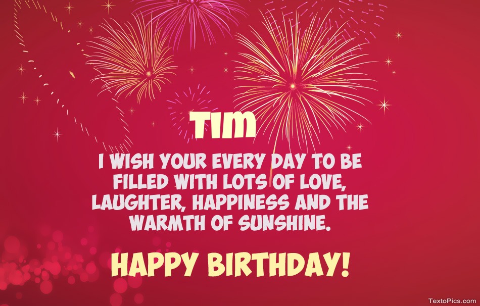 images with names Cool congratulations for Happy Birthday of Tim