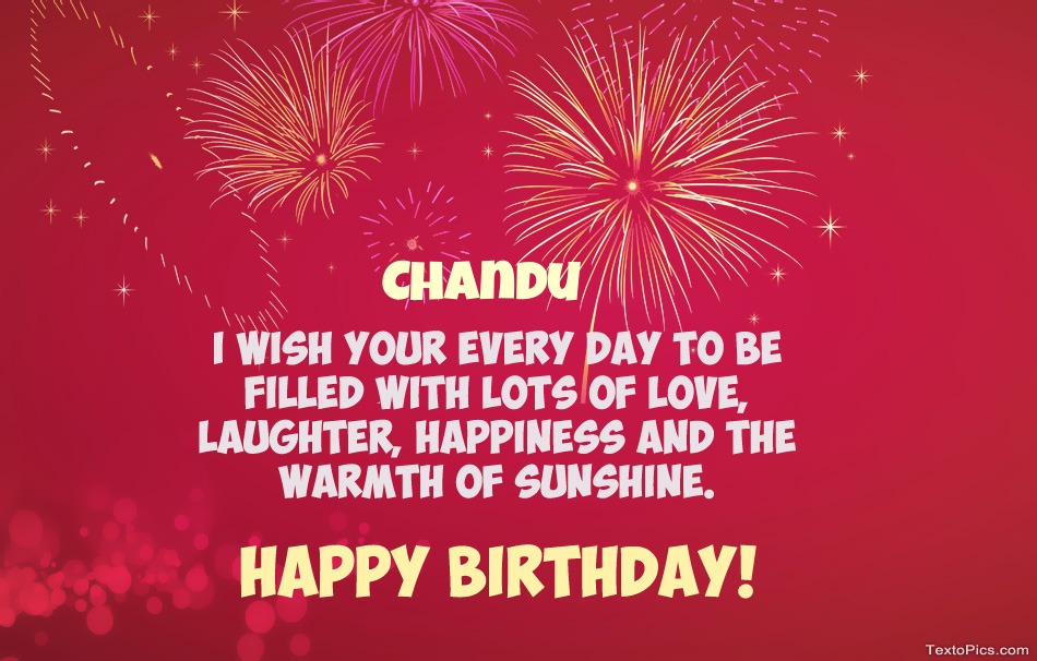 images with names Cool congratulations for Happy Birthday of Chandu