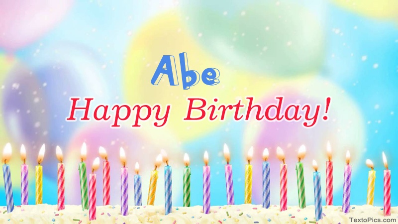 images with names Cool congratulations for Happy Birthday of Abe