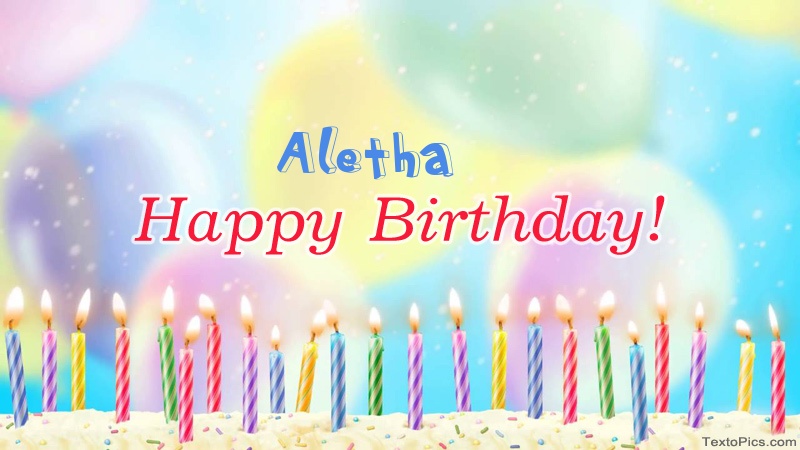 images with names Cool congratulations for Happy Birthday of Aletha