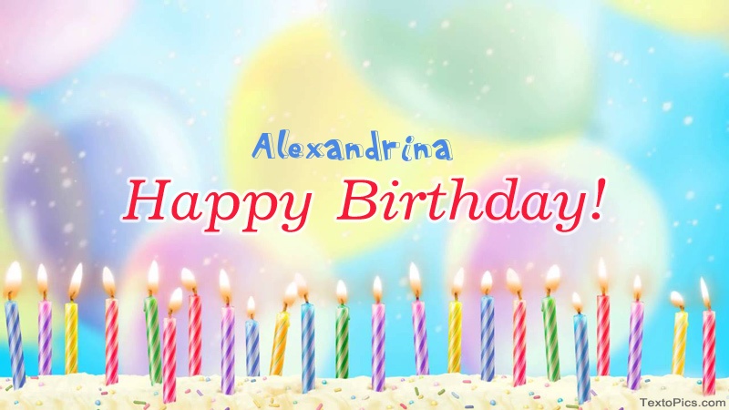 images with names Cool congratulations for Happy Birthday of Alexandrina