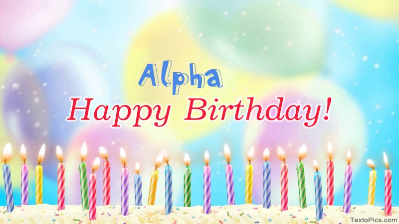 images with names Cool congratulations for Happy Birthday of Alpha