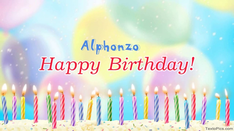 images with names Cool congratulations for Happy Birthday of Alphonzo