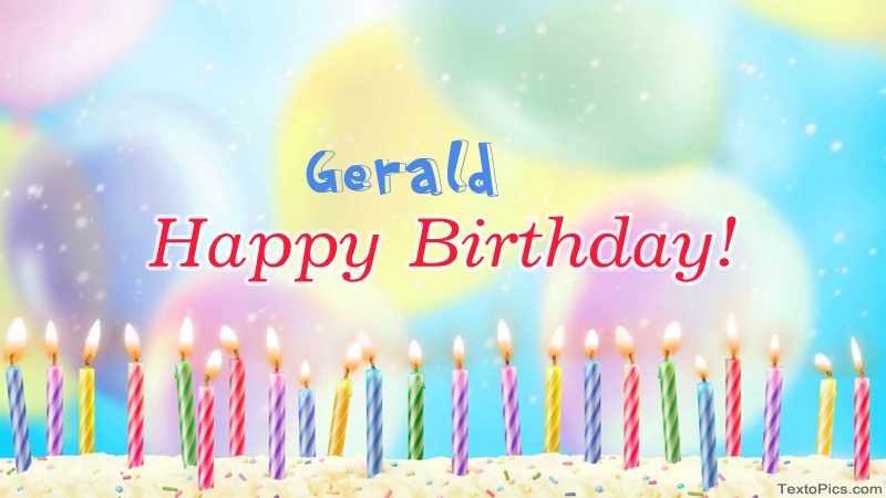 images with names Cool congratulations for Happy Birthday of Gerald