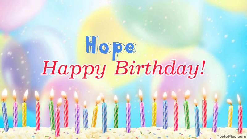 images with names Cool congratulations for Happy Birthday of Hope
