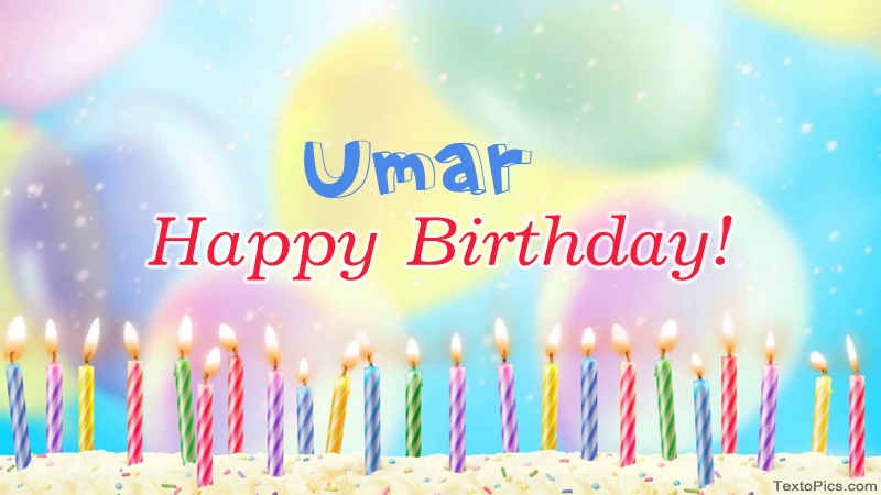 images with names Cool congratulations for Happy Birthday of Umar