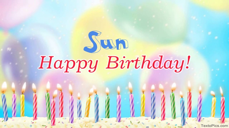 images with names Cool congratulations for Happy Birthday of Sun