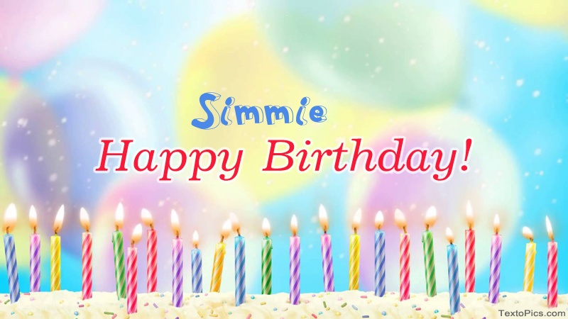 images with names Cool congratulations for Happy Birthday of Simmie