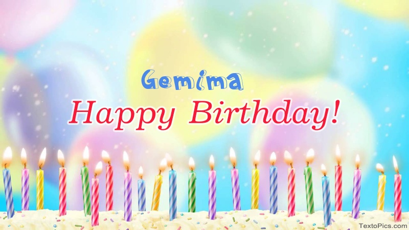 images with names Cool congratulations for Happy Birthday of Gemima