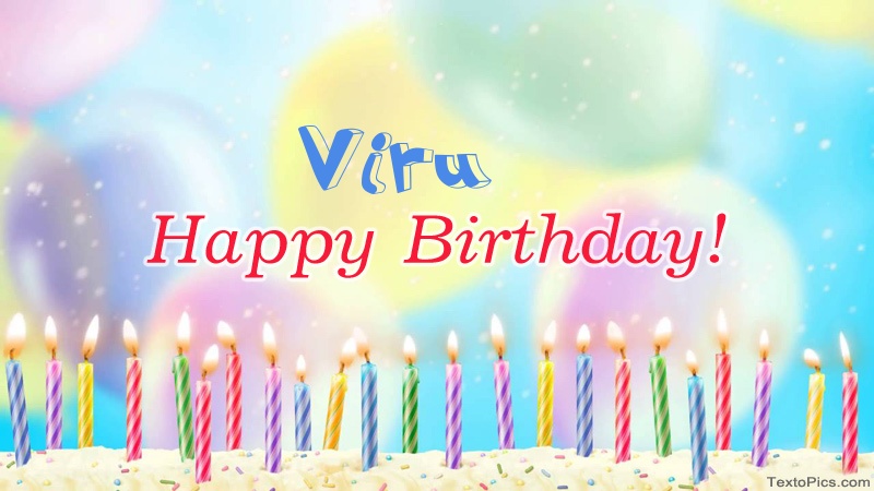 images with names Cool congratulations for Happy Birthday of Viru