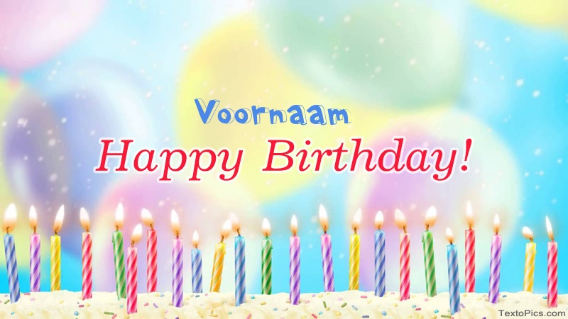 images with names Cool congratulations for Happy Birthday of Voornaam