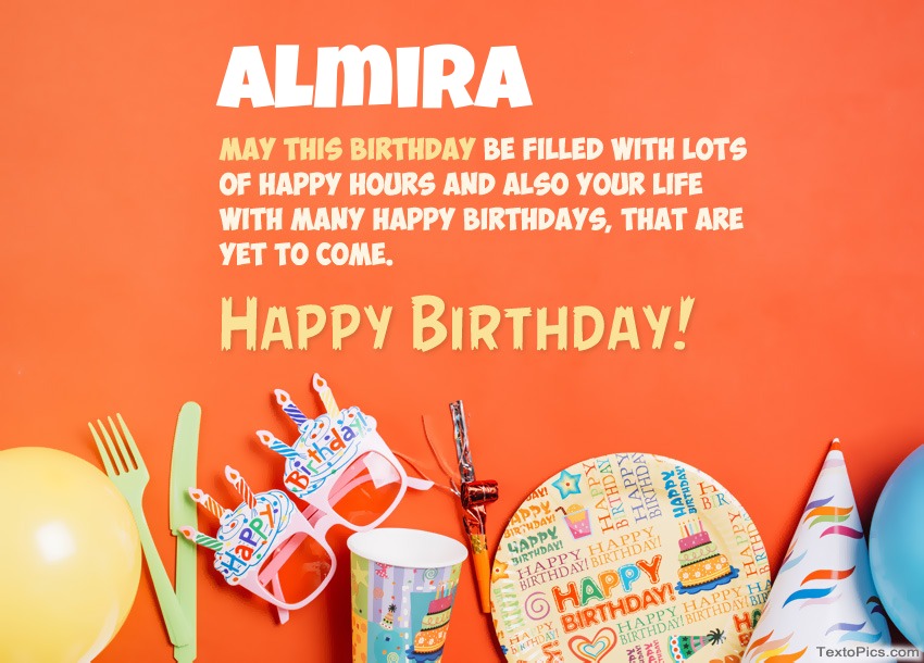 images with names Congratulations for Happy Birthday of Almira