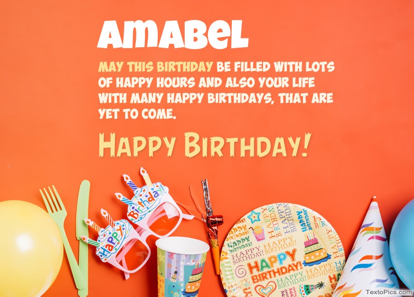 images with names Congratulations for Happy Birthday of Amabel