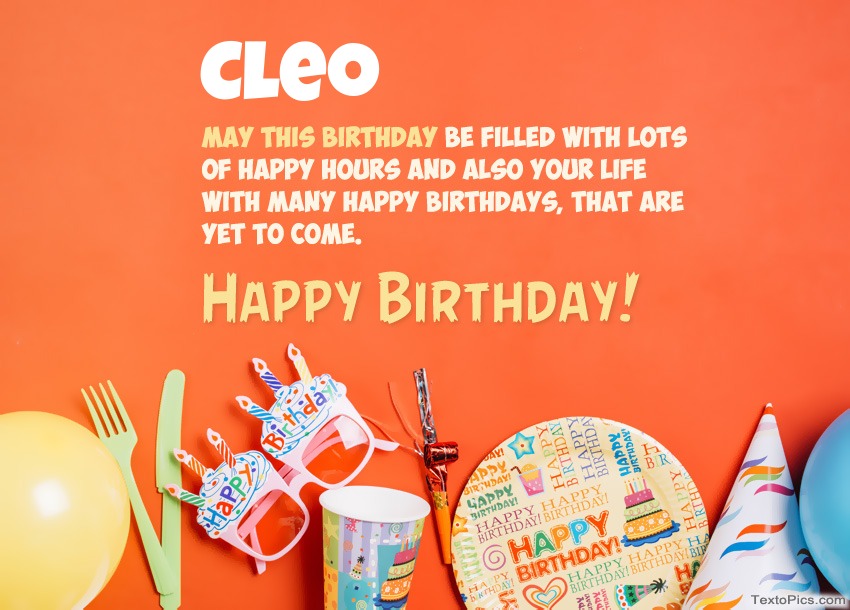 images with names Congratulations for Happy Birthday of Cleo