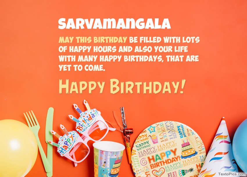 images with names Congratulations for Happy Birthday of Sarvamangala