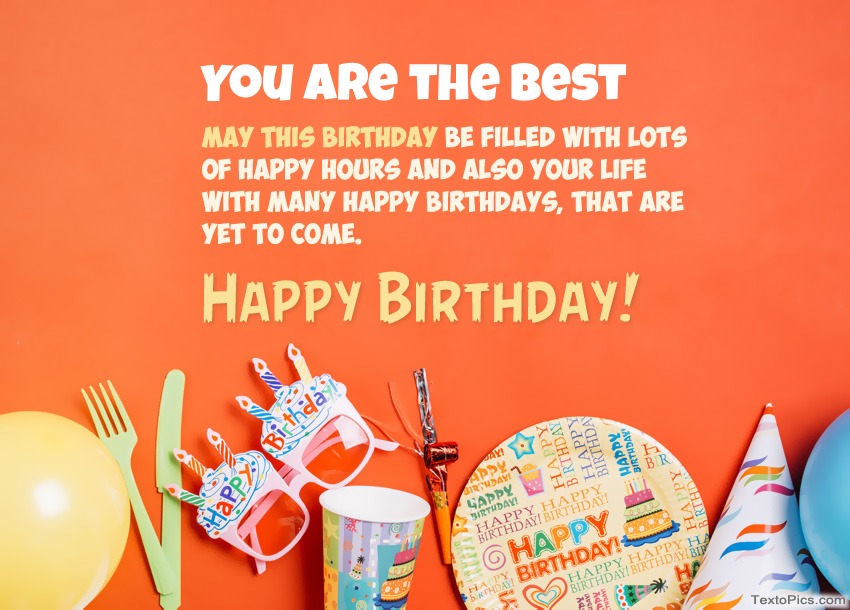 images with names Congratulations for Happy Birthday of You are the best
