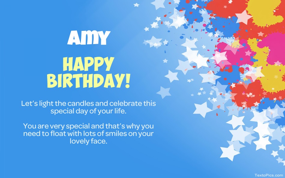 images with names Beautiful Happy Birthday cards for Amy