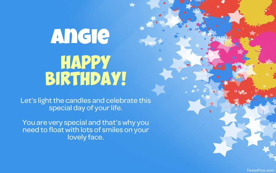 images with names Beautiful Happy Birthday cards for Angie